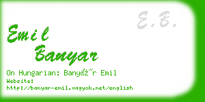 emil banyar business card